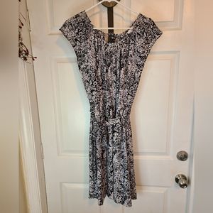 (344) Laura Conrad (LC) Woman's Cut Sleeve, back tie, Summer Dress / Belt,  (L)